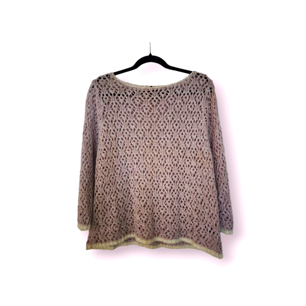 NORTON MCNAUGHTON Size:M Long sleeve crocheted sweater...
